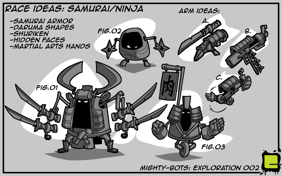 Mighty Bots: Race Ideas - Samurai/Ninja